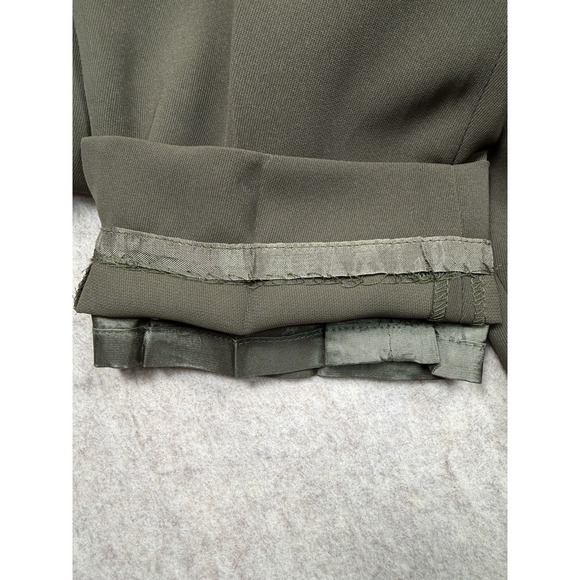 Papillon Paris Vianco Vintage Olive Green Pleated Pants‎ Size 4 Trousers Lined - Picture 7 of 12